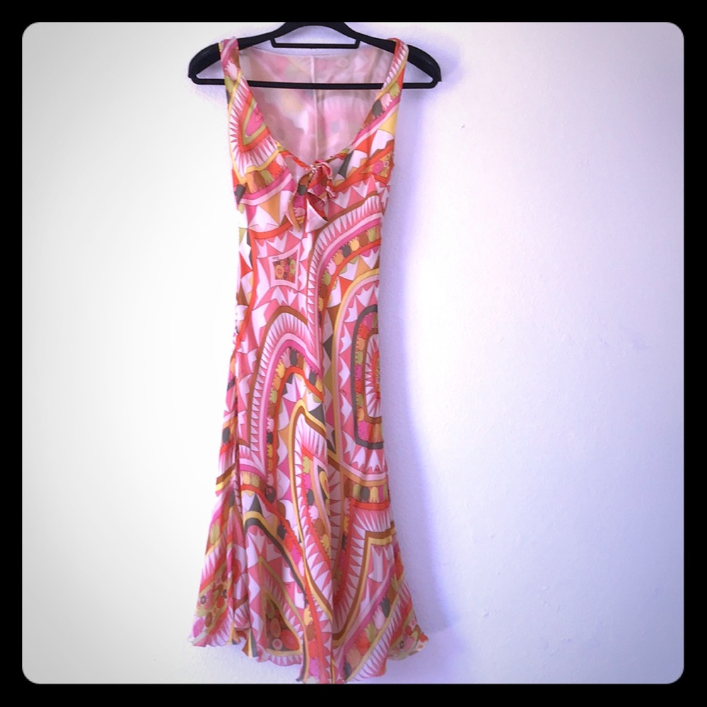 Emilio Pucci Geometric print silk dress